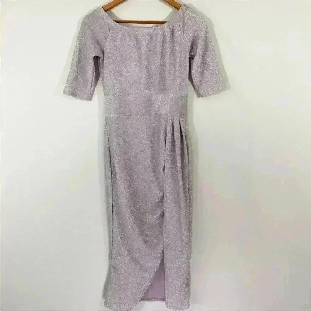 Lavender stretchy glitter dress